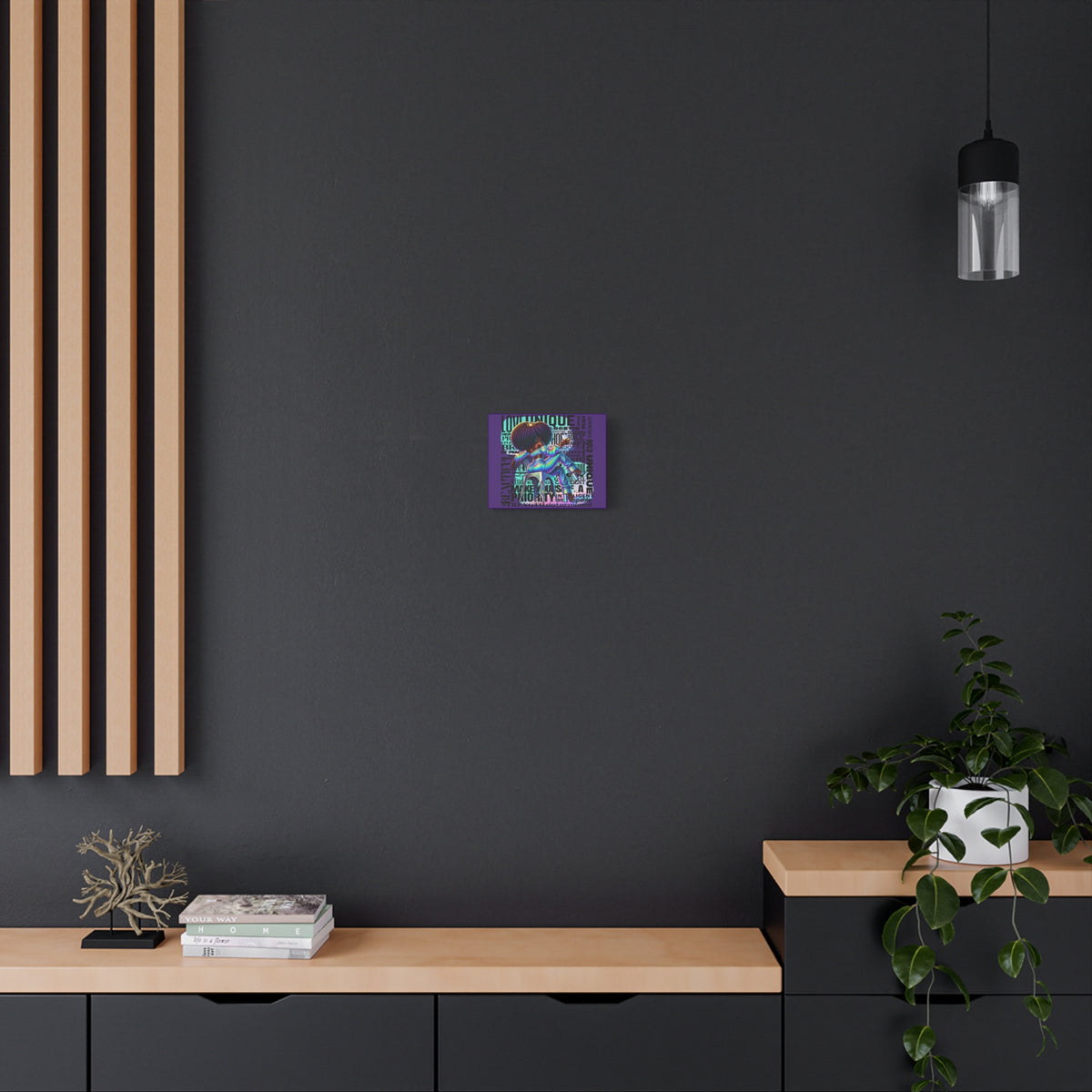 Empowered Black Girl Art Canvas | Matte Stretched Canvas