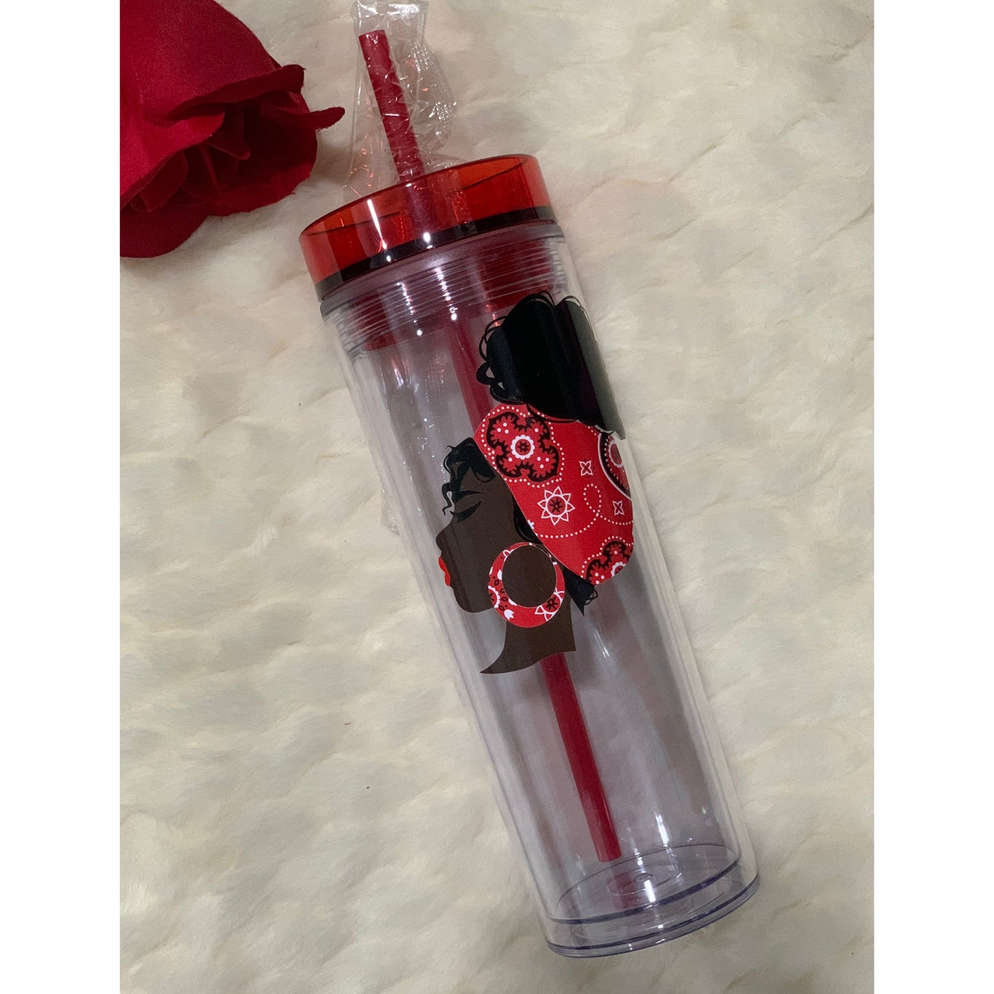 Red bandana Tumbler