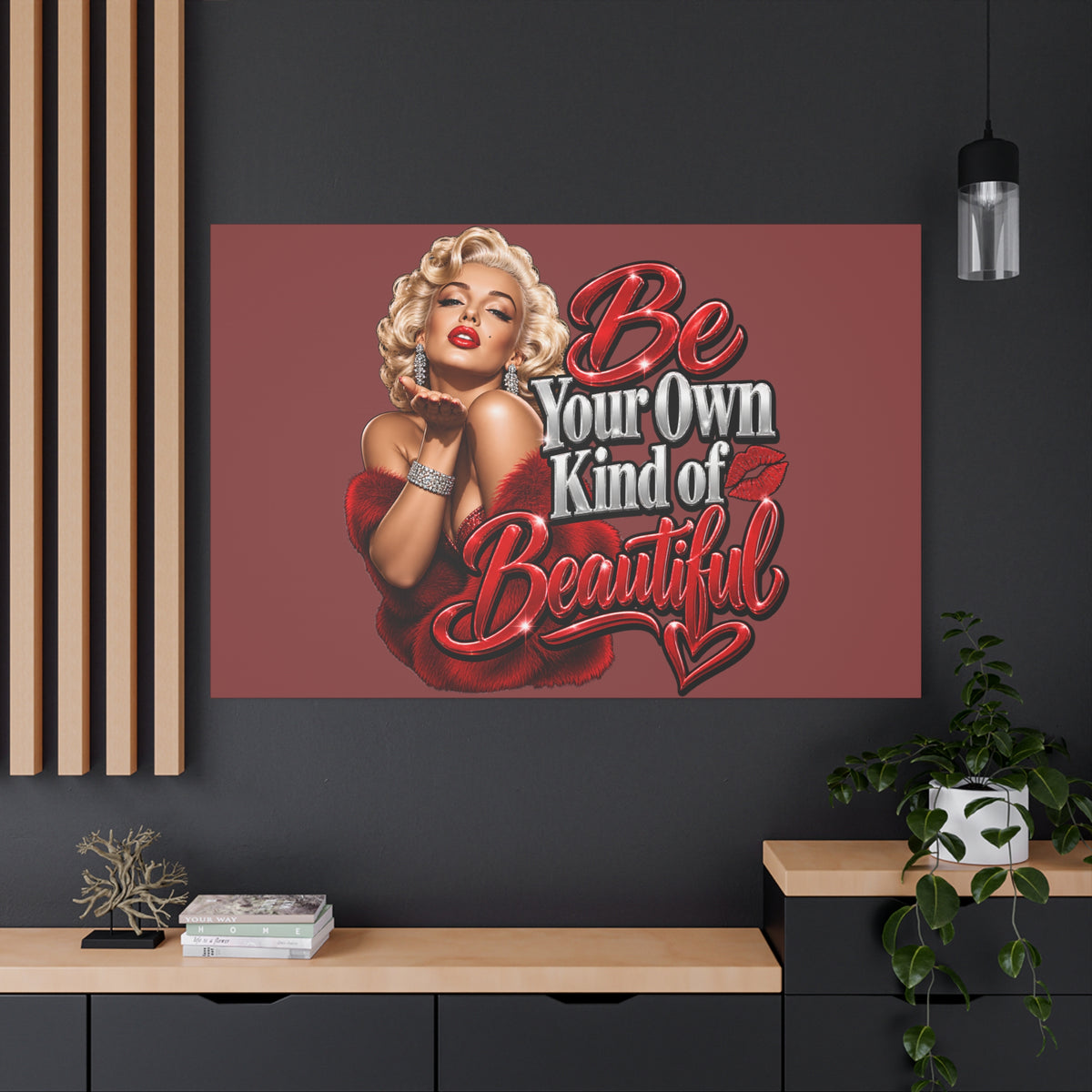 Be Your Own Kind of Beautiful Marilyn Monroe Canvas Wall Art