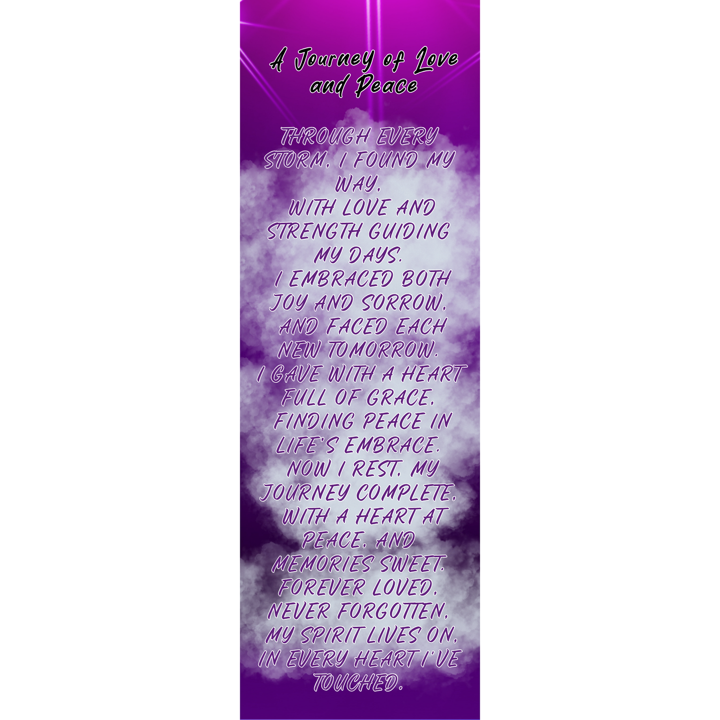Memorial Bookmark