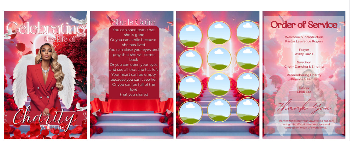 4 Page Obituary Program