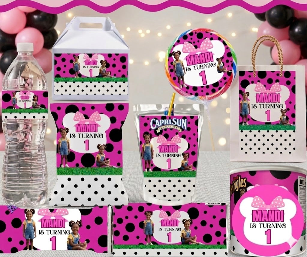 Pink Polka Dots Party Favor
