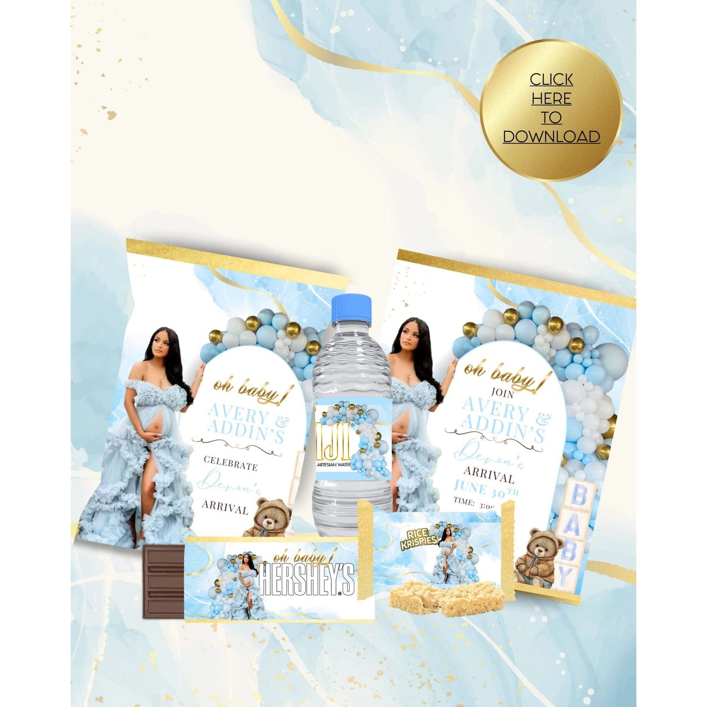 Baby Blue Baby Shower Bundle