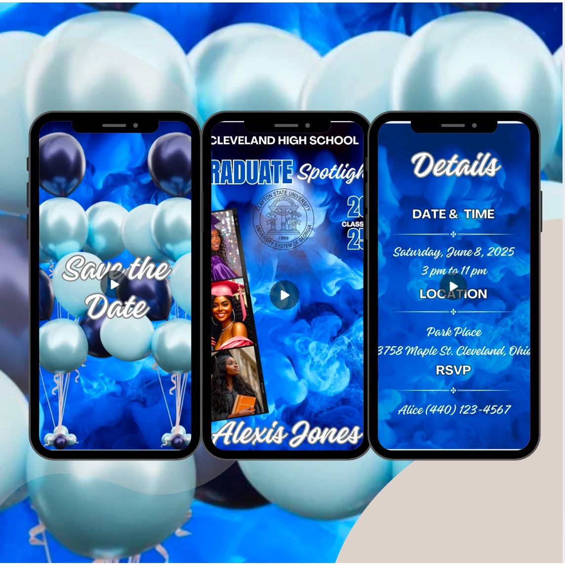 Digital Graduation Invitation