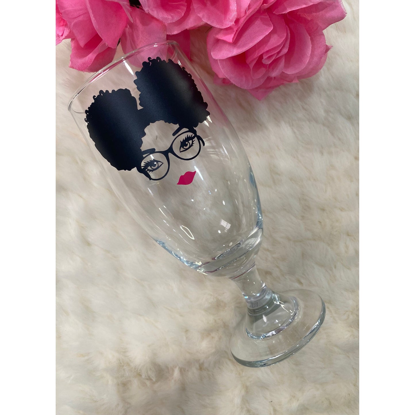 Afro Puff Large Pilsner glass