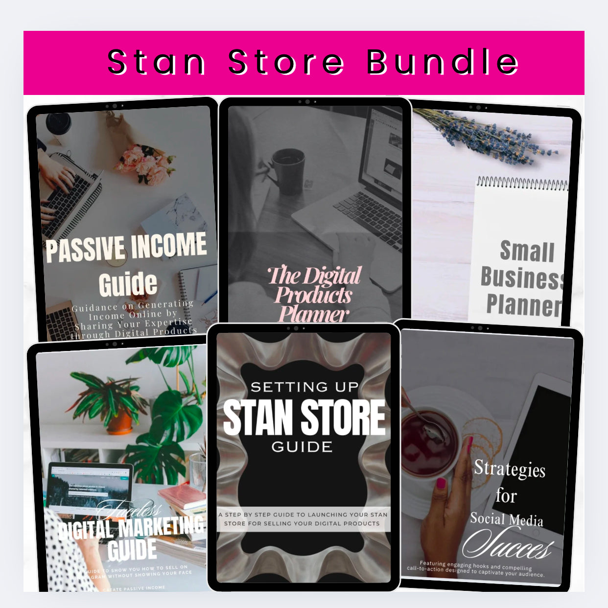 Setting up Stan Store, Canva Crash Course, Small Business Planner Bundle