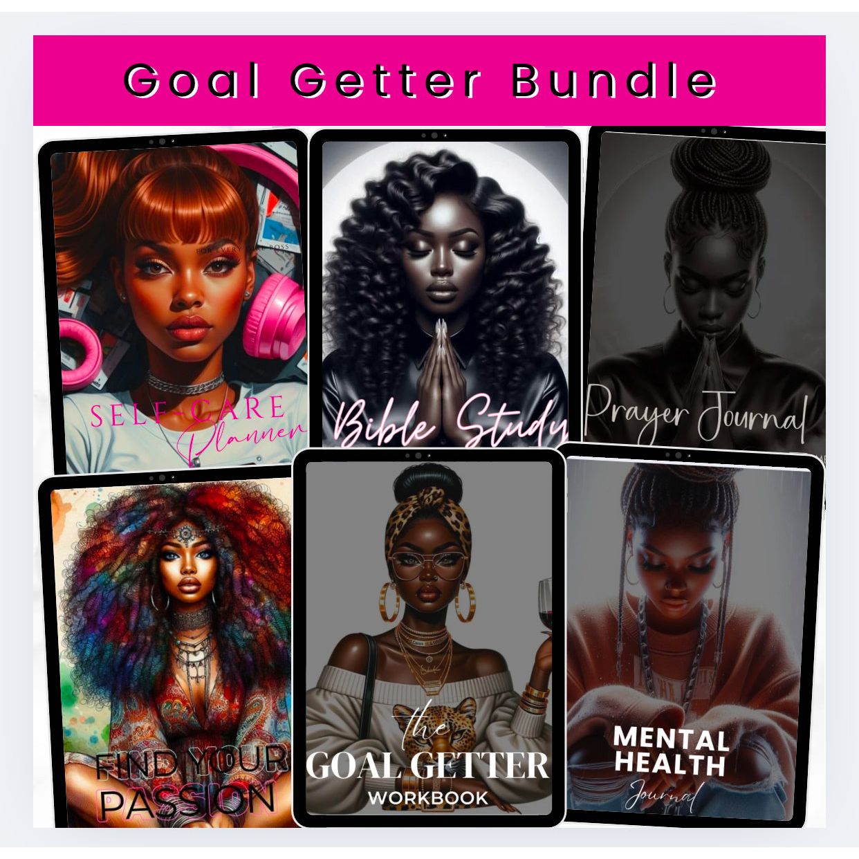 Goal Getter, Bible Study, Prayer Journal Bundle
