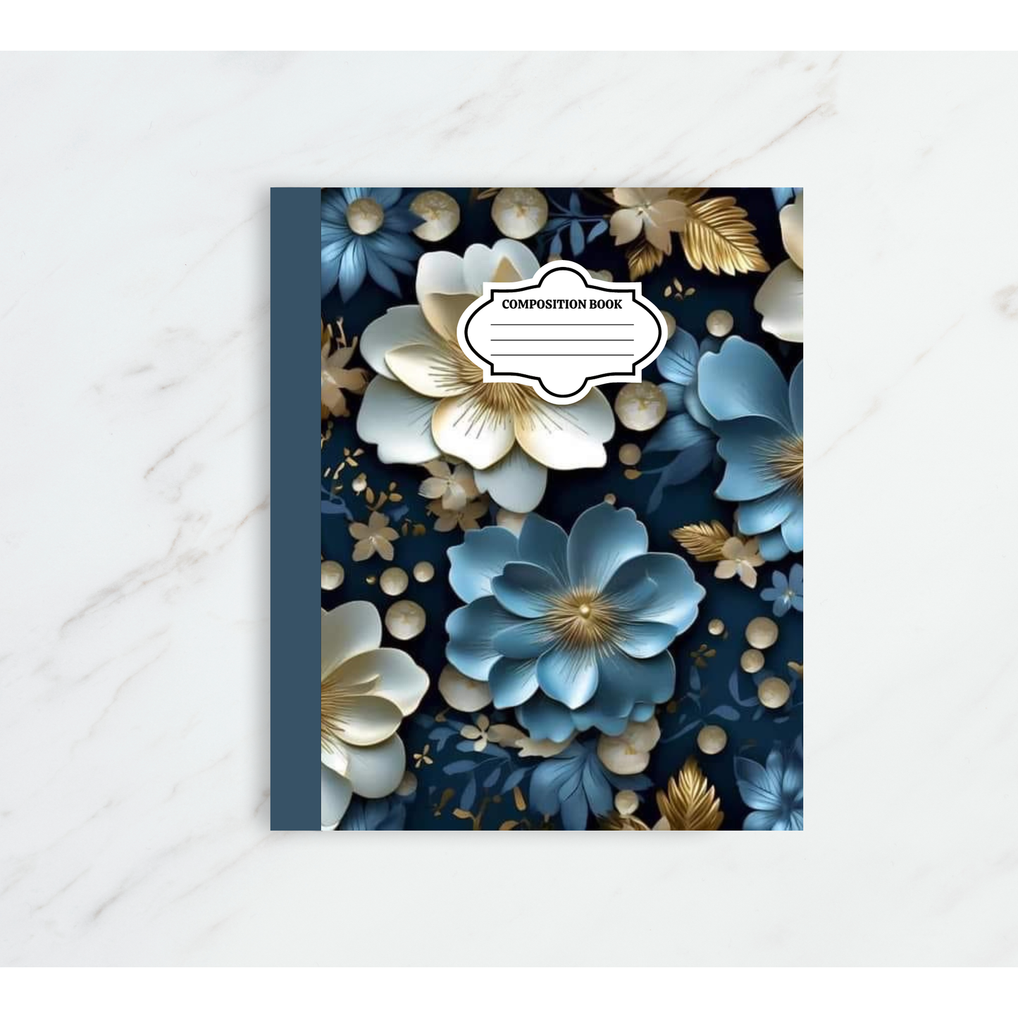 3D Flower Composition Notebook