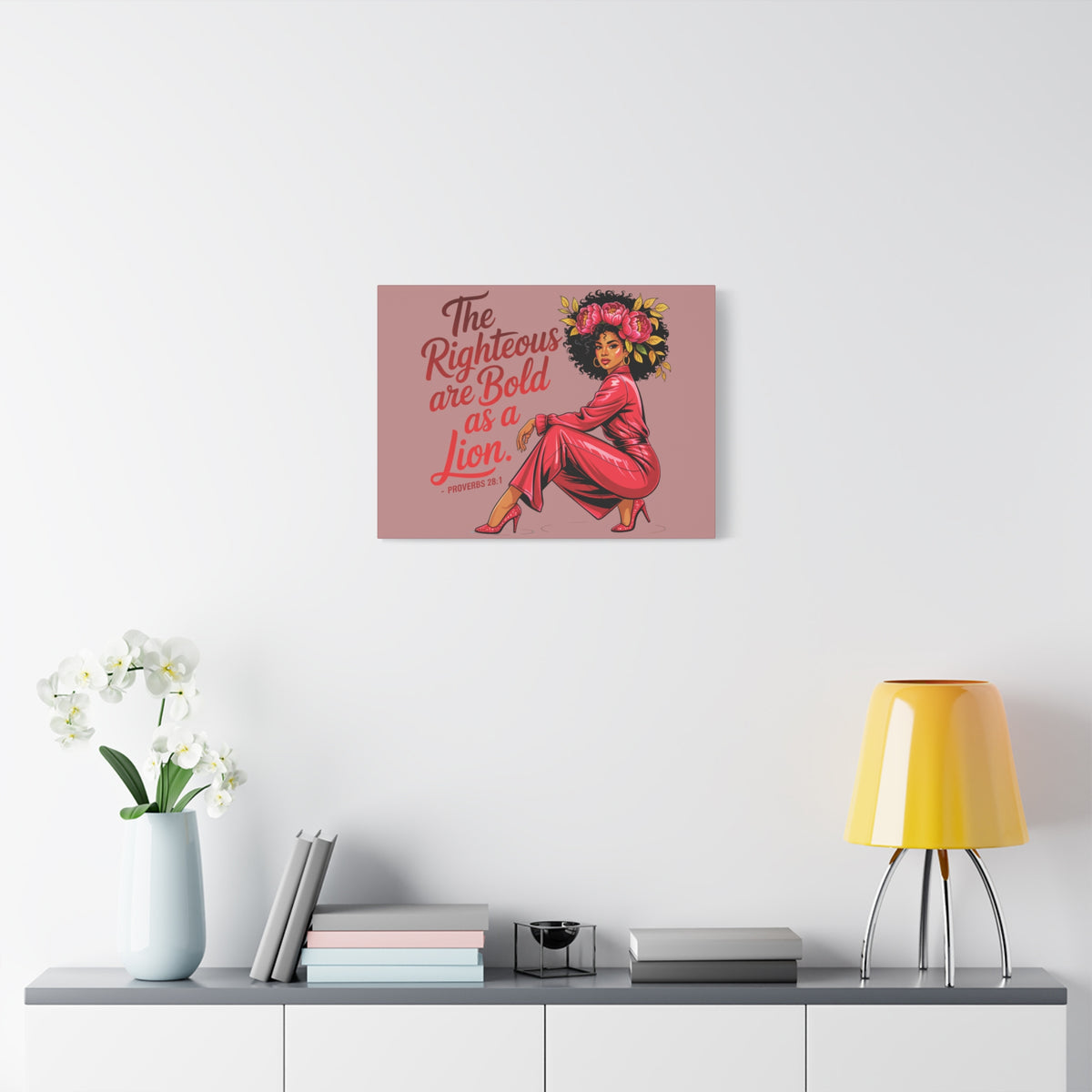 Canvas Wall Art – The Righteous Are Bold as a Lion Proverbs 28:1