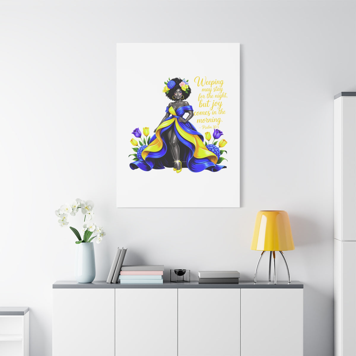 Joy Comes in the Morning Psalm 30:5 Canvas