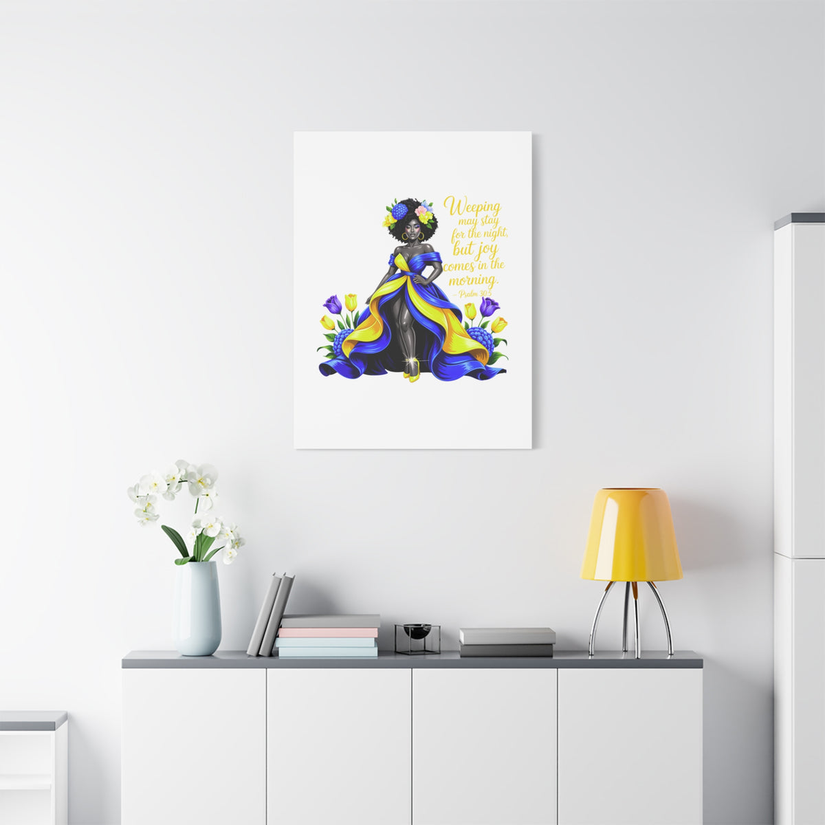 Joy Comes in the Morning Psalm 30:5 Canvas
