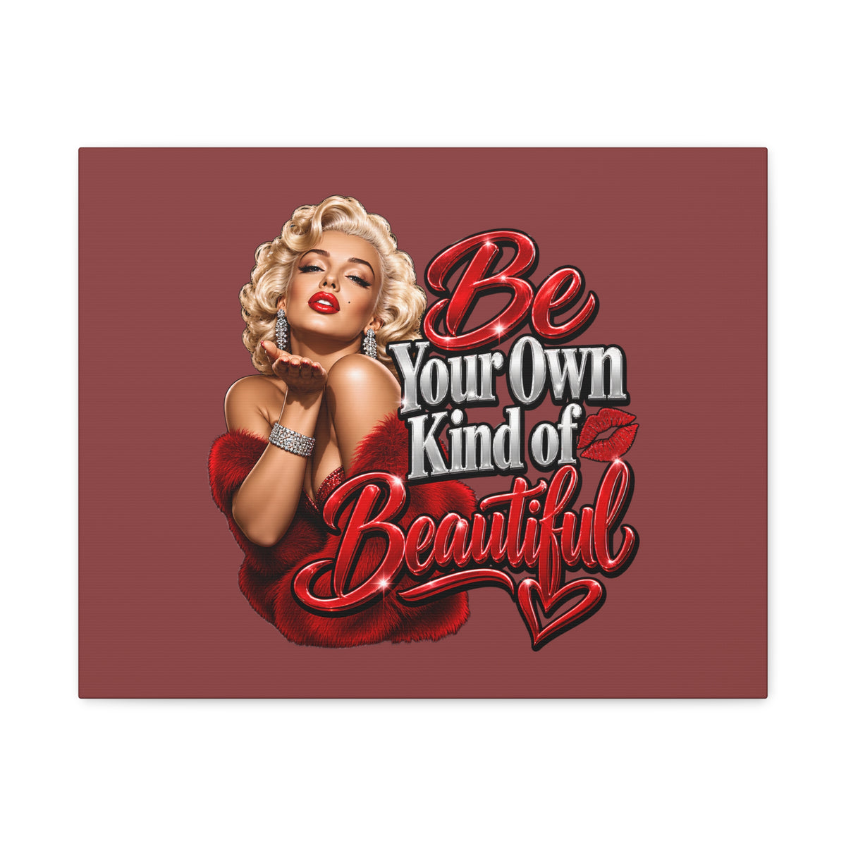 Be Your Own Kind of Beautiful Marilyn Monroe Canvas Wall Art