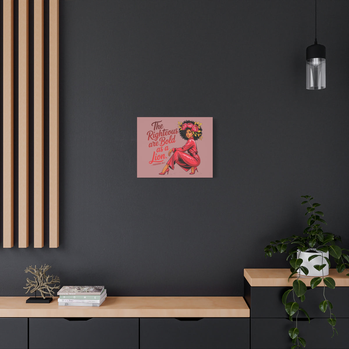 Canvas Wall Art – The Righteous Are Bold as a Lion Proverbs 28:1