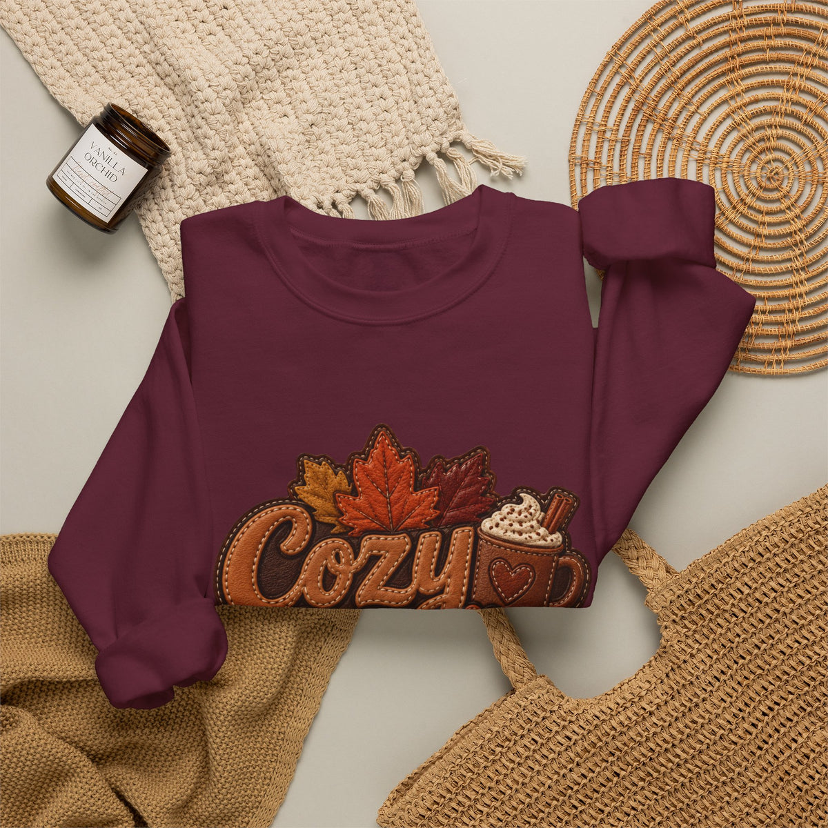 Cozy Season Autumn Thanksgiving Crewneck Sweatshirt