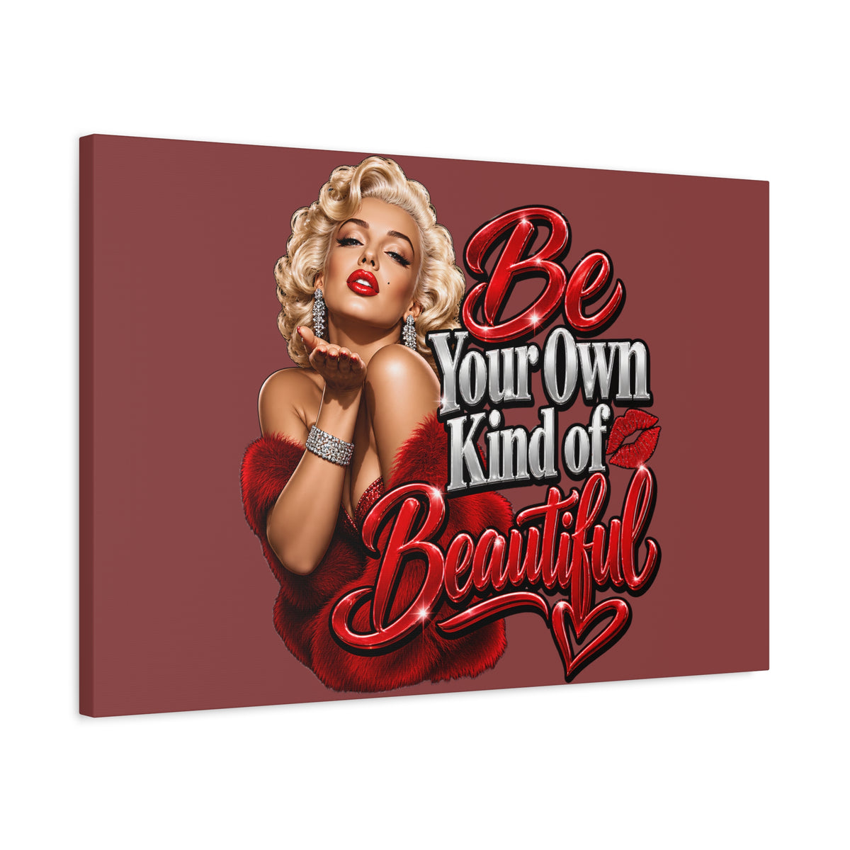 Be Your Own Kind of Beautiful Marilyn Monroe Canvas Wall Art