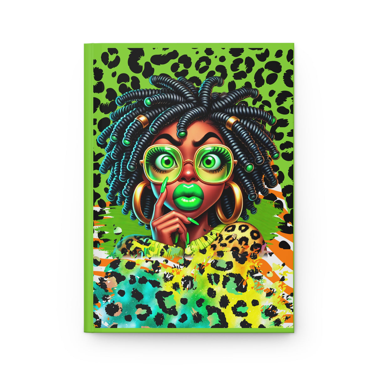 Neon Leopard Queen Hardcover Journal