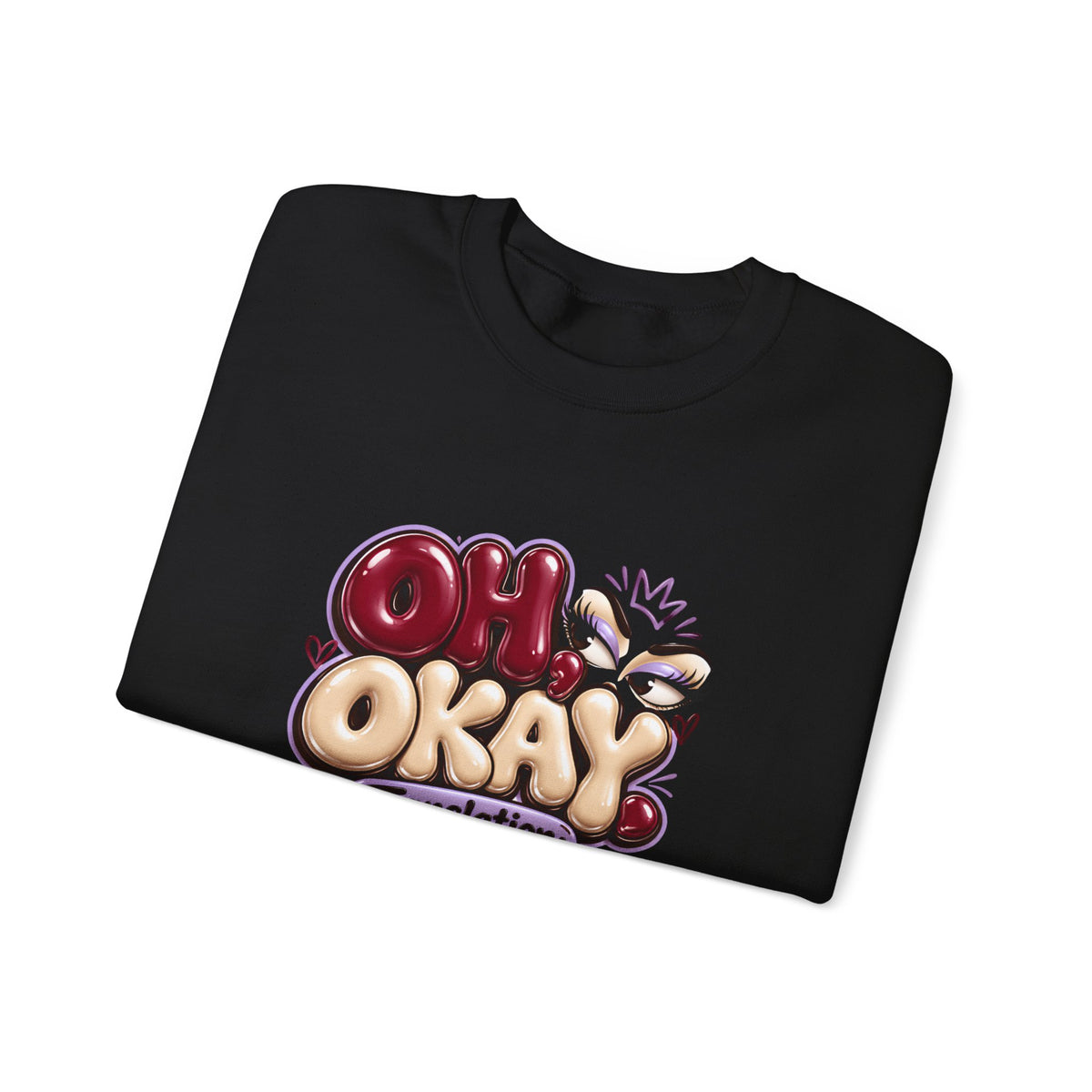 Oh Okay Funny Sarcastic Quote Crewneck Sweatshirt
