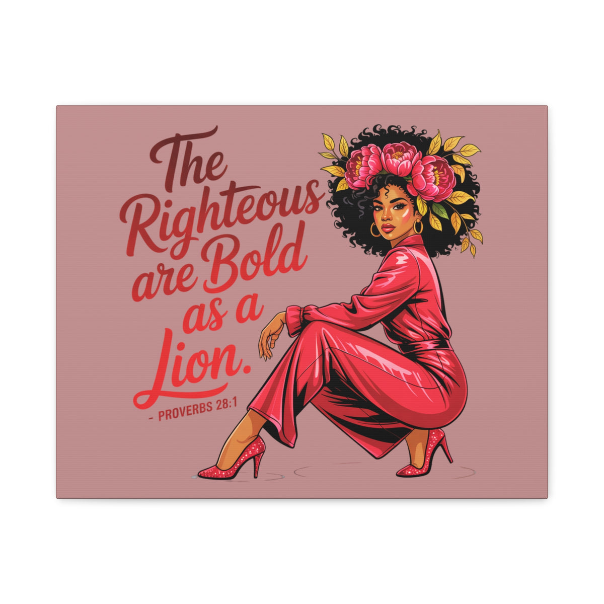Canvas Wall Art – The Righteous Are Bold as a Lion Proverbs 28:1