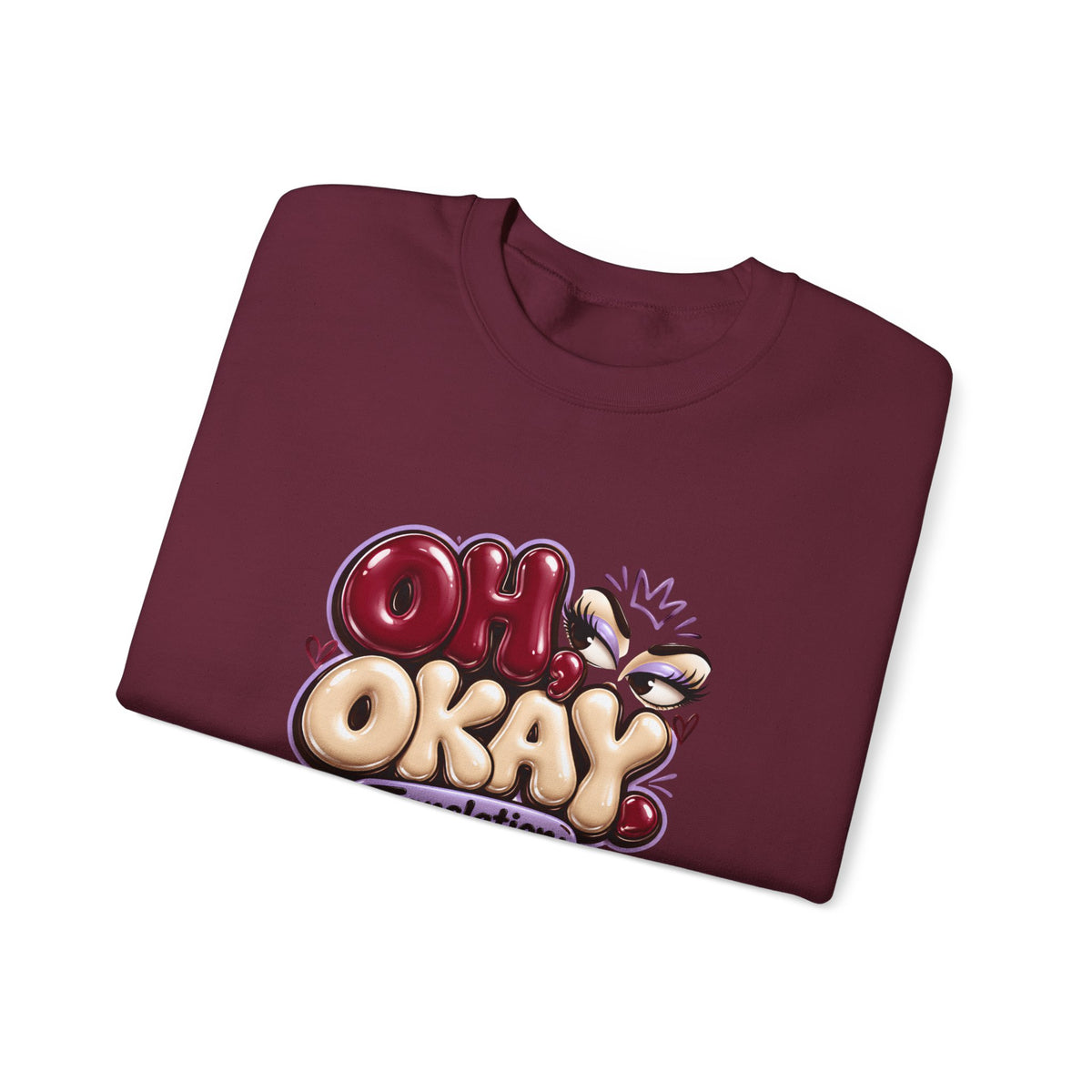 Oh Okay Funny Sarcastic Quote Crewneck Sweatshirt