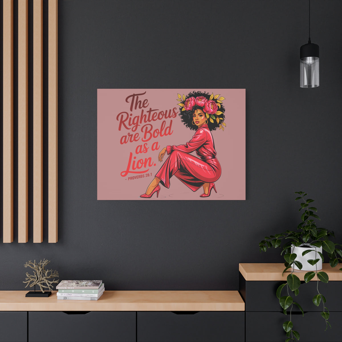 Canvas Wall Art – The Righteous Are Bold as a Lion Proverbs 28:1