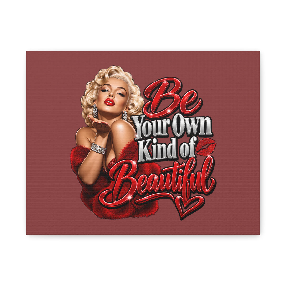 Be Your Own Kind of Beautiful Marilyn Monroe Canvas Wall Art
