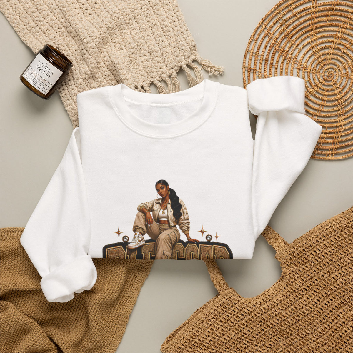 Blessed Up sweatshirt | Hip Hop Prayer Typography Crewneck