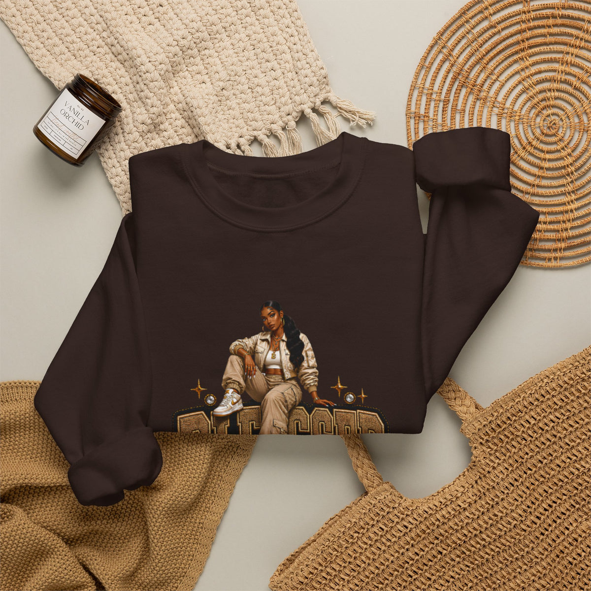 Blessed Up sweatshirt | Hip Hop Prayer Typography Crewneck