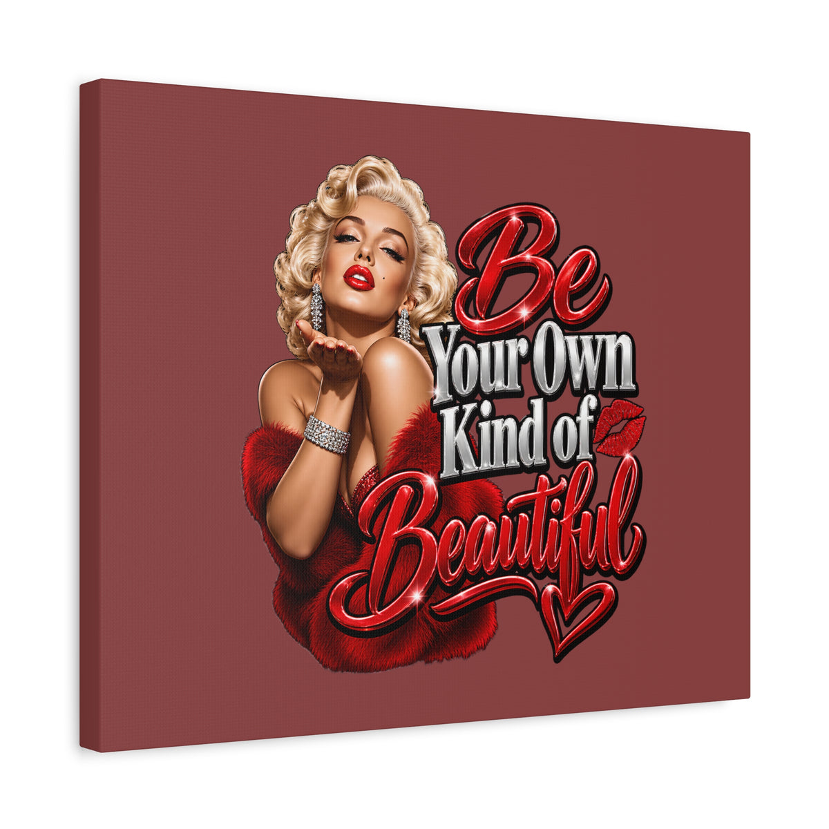 Be Your Own Kind of Beautiful Marilyn Monroe Canvas Wall Art