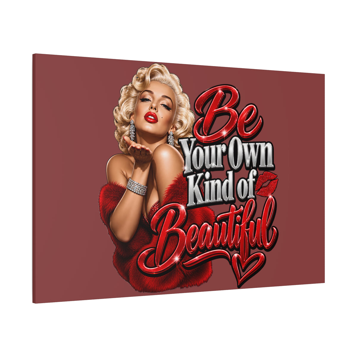 Be Your Own Kind of Beautiful Marilyn Monroe Canvas Wall Art