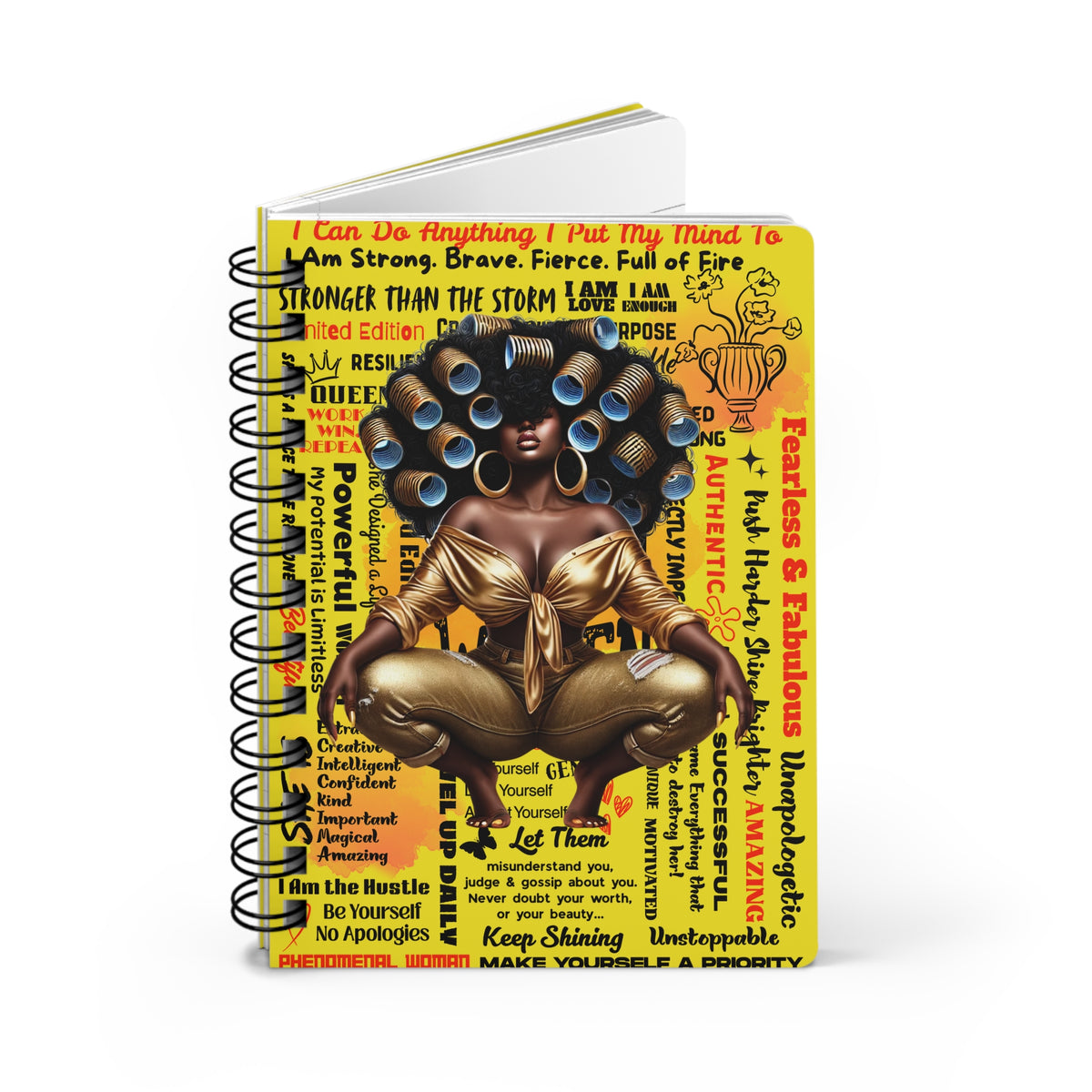 Afrocentric Empowered Woman Journal | Affirmation Art Notebook