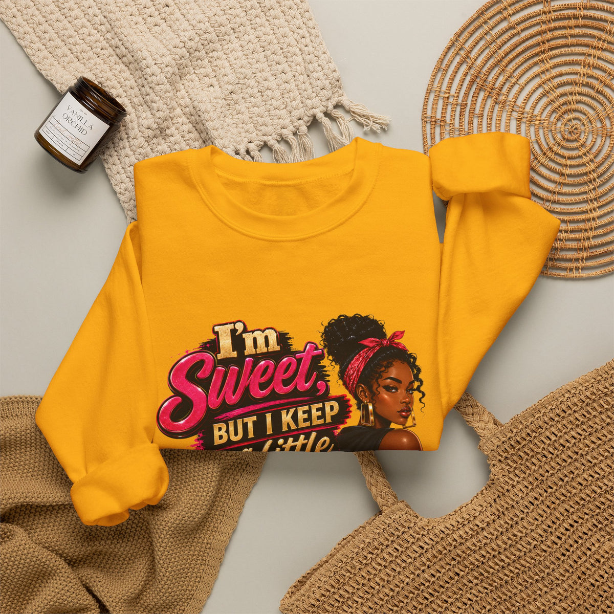 I'm Sweet But I Keep a Little Spice on Standby Sweatshirt | Sassy Phrase Crewneck