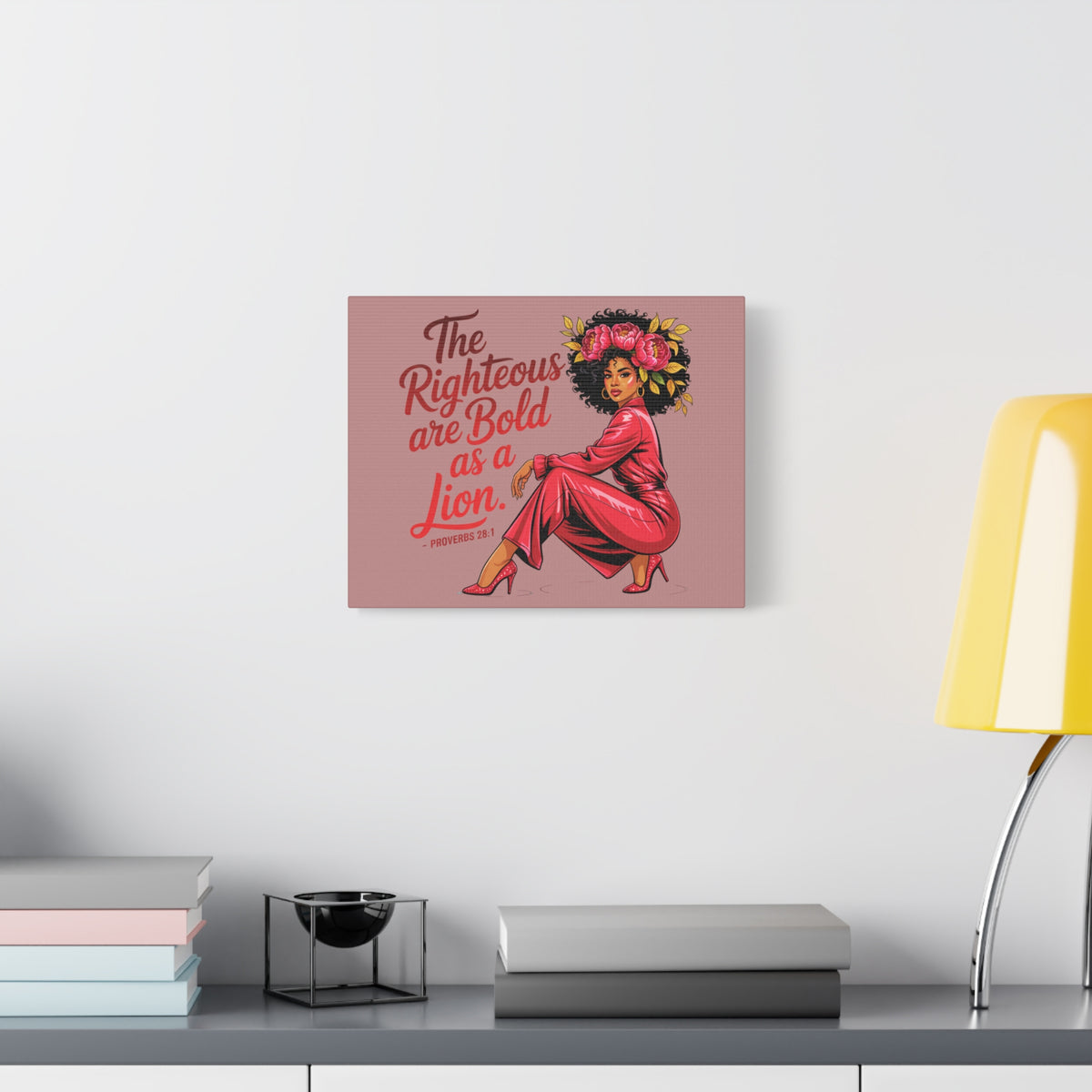 Canvas Wall Art – The Righteous Are Bold as a Lion Proverbs 28:1