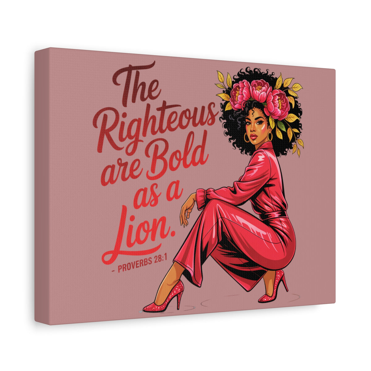 Canvas Wall Art – The Righteous Are Bold as a Lion Proverbs 28:1