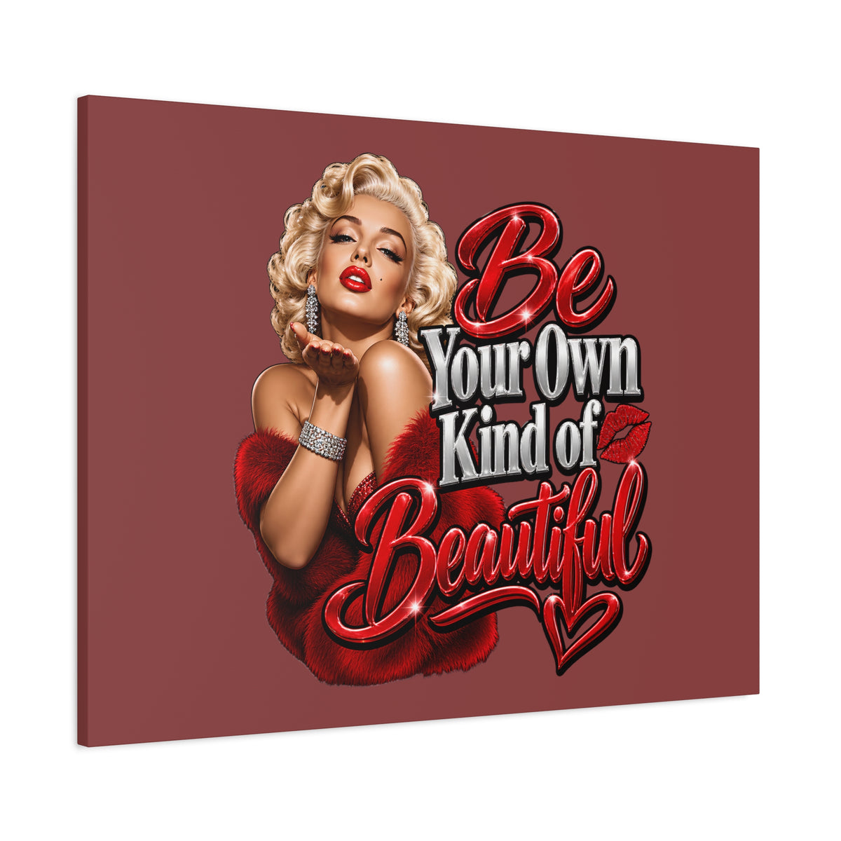 Be Your Own Kind of Beautiful Marilyn Monroe Canvas Wall Art