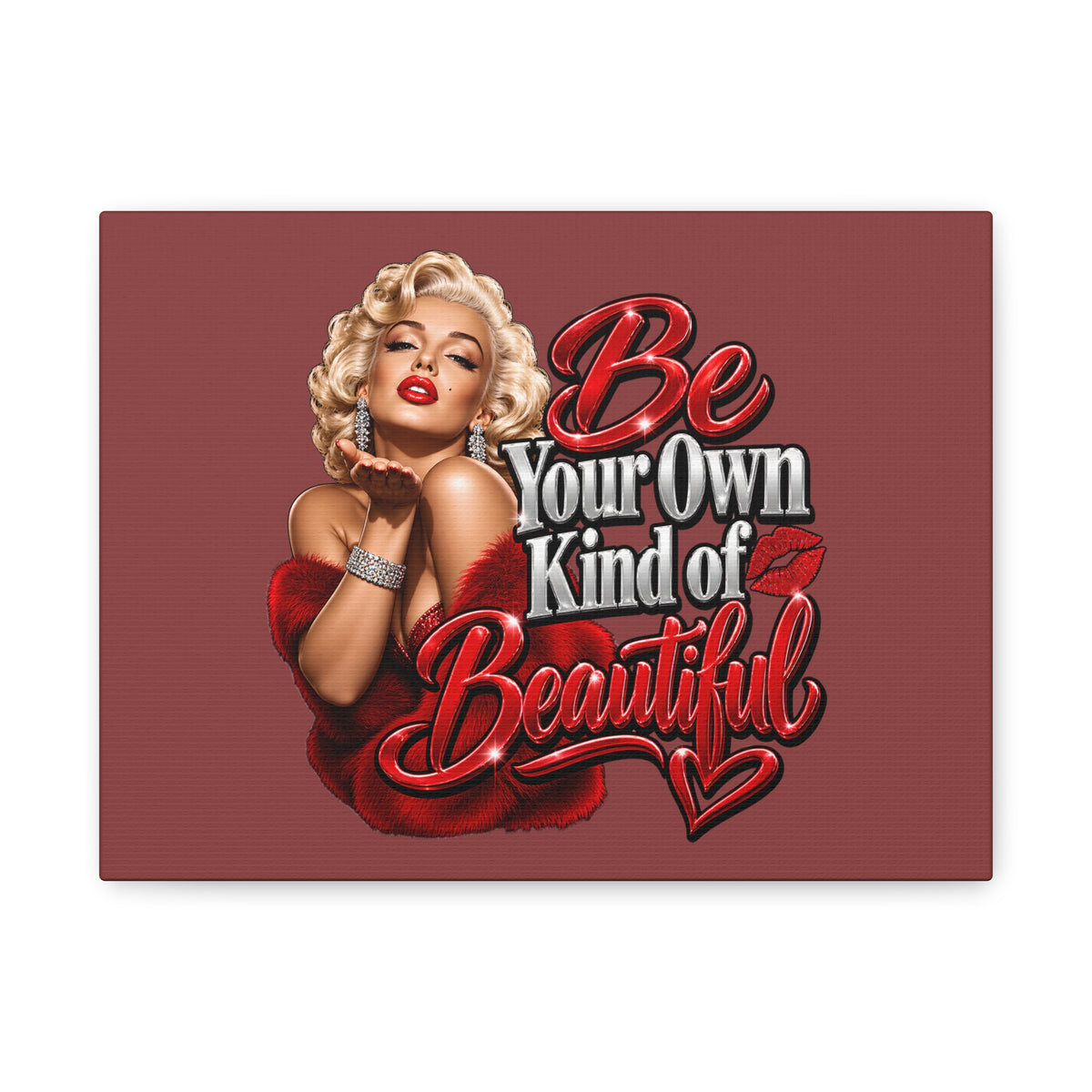Be Your Own Kind of Beautiful Marilyn Monroe Canvas Wall Art