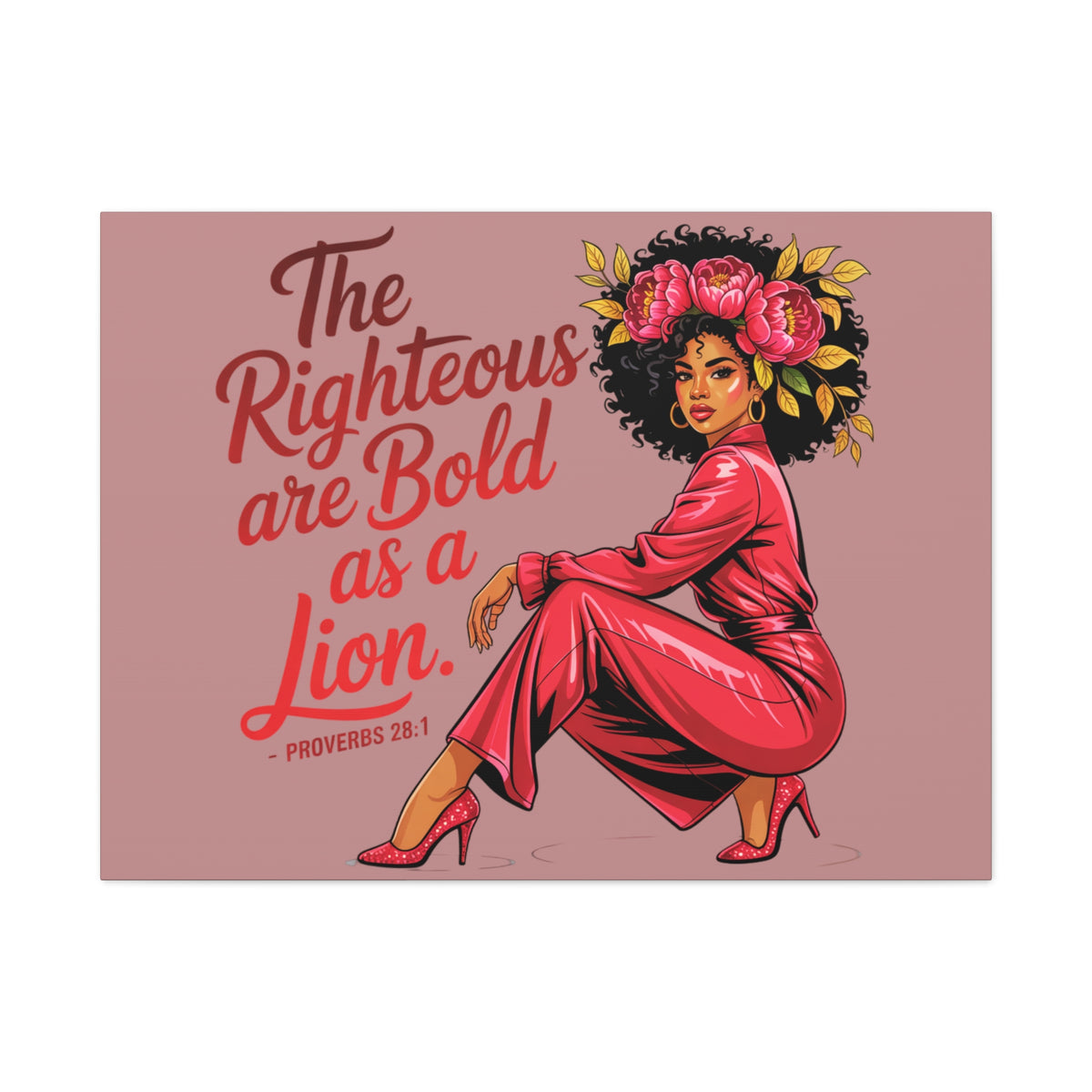 Canvas Wall Art – The Righteous Are Bold as a Lion Proverbs 28:1