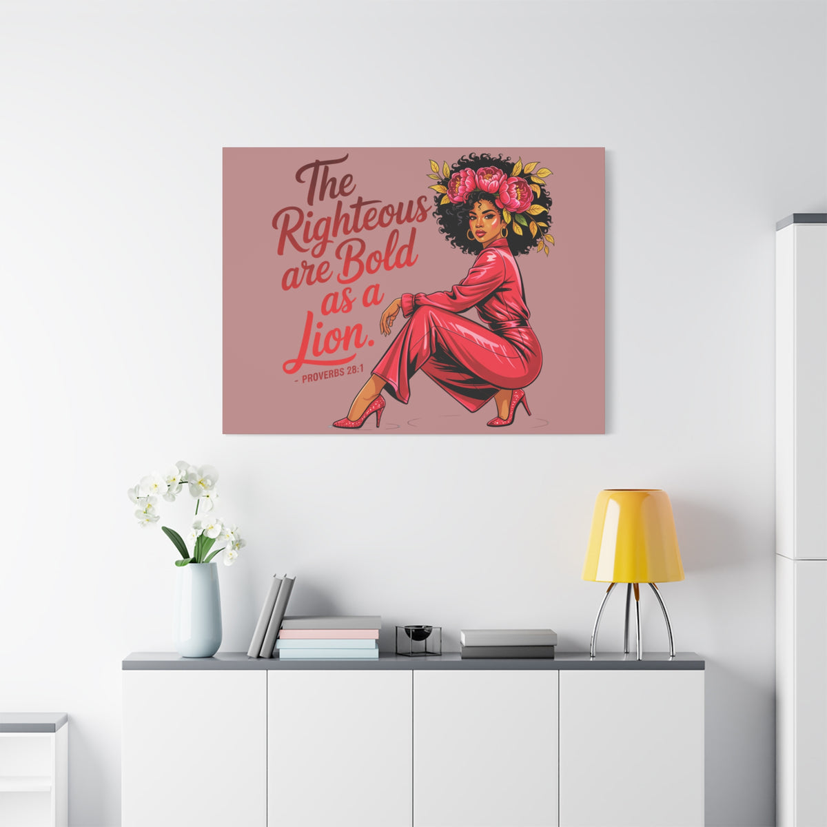 Canvas Wall Art – The Righteous Are Bold as a Lion Proverbs 28:1