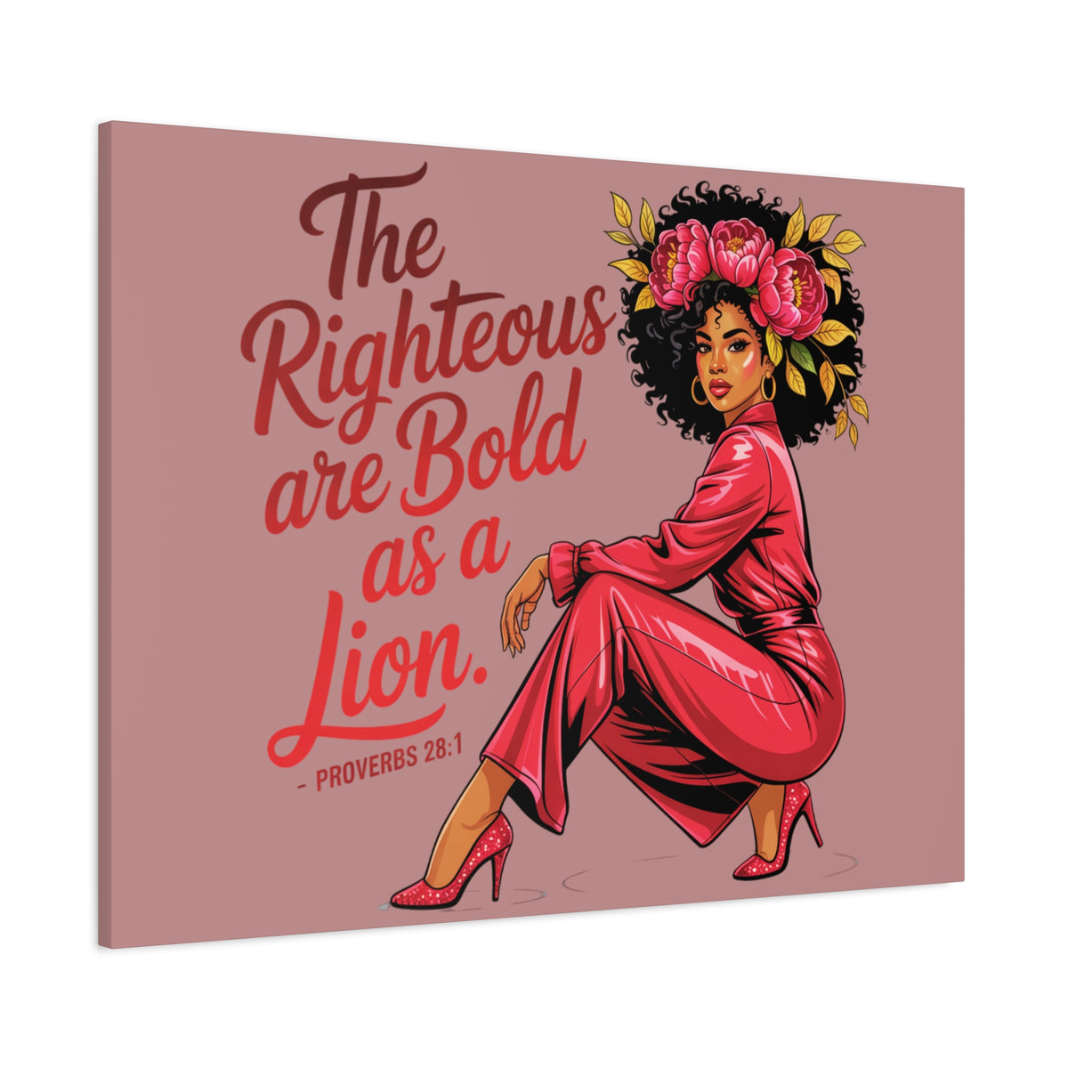 Canvas Wall Art – The Righteous Are Bold as a Lion Proverbs 28:1