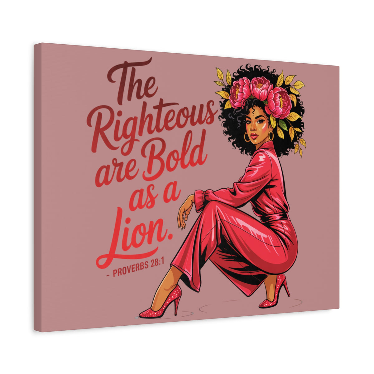 Canvas Wall Art – The Righteous Are Bold as a Lion Proverbs 28:1