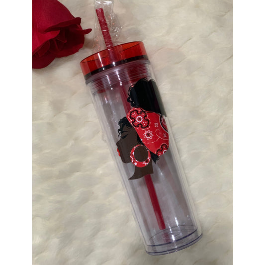 Red bandana Tumbler