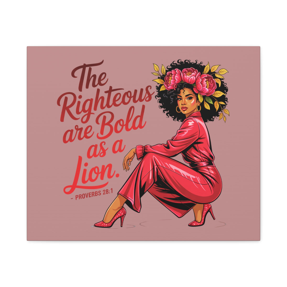 Canvas Wall Art – The Righteous Are Bold as a Lion Proverbs 28:1