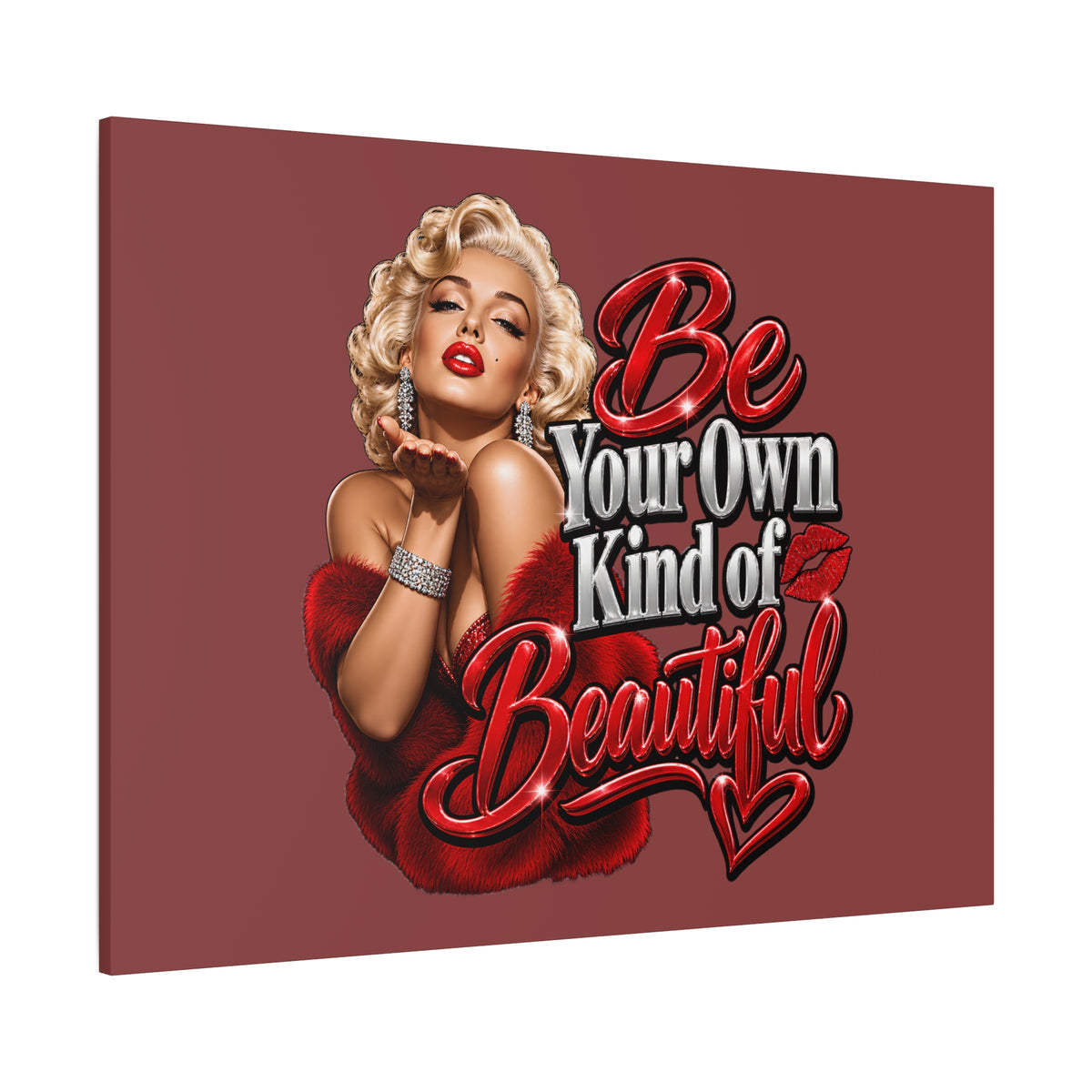 Be Your Own Kind of Beautiful Marilyn Monroe Canvas Wall Art