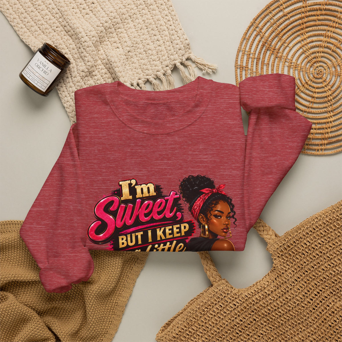 I'm Sweet But I Keep a Little Spice on Standby Sweatshirt | Sassy Phrase Crewneck