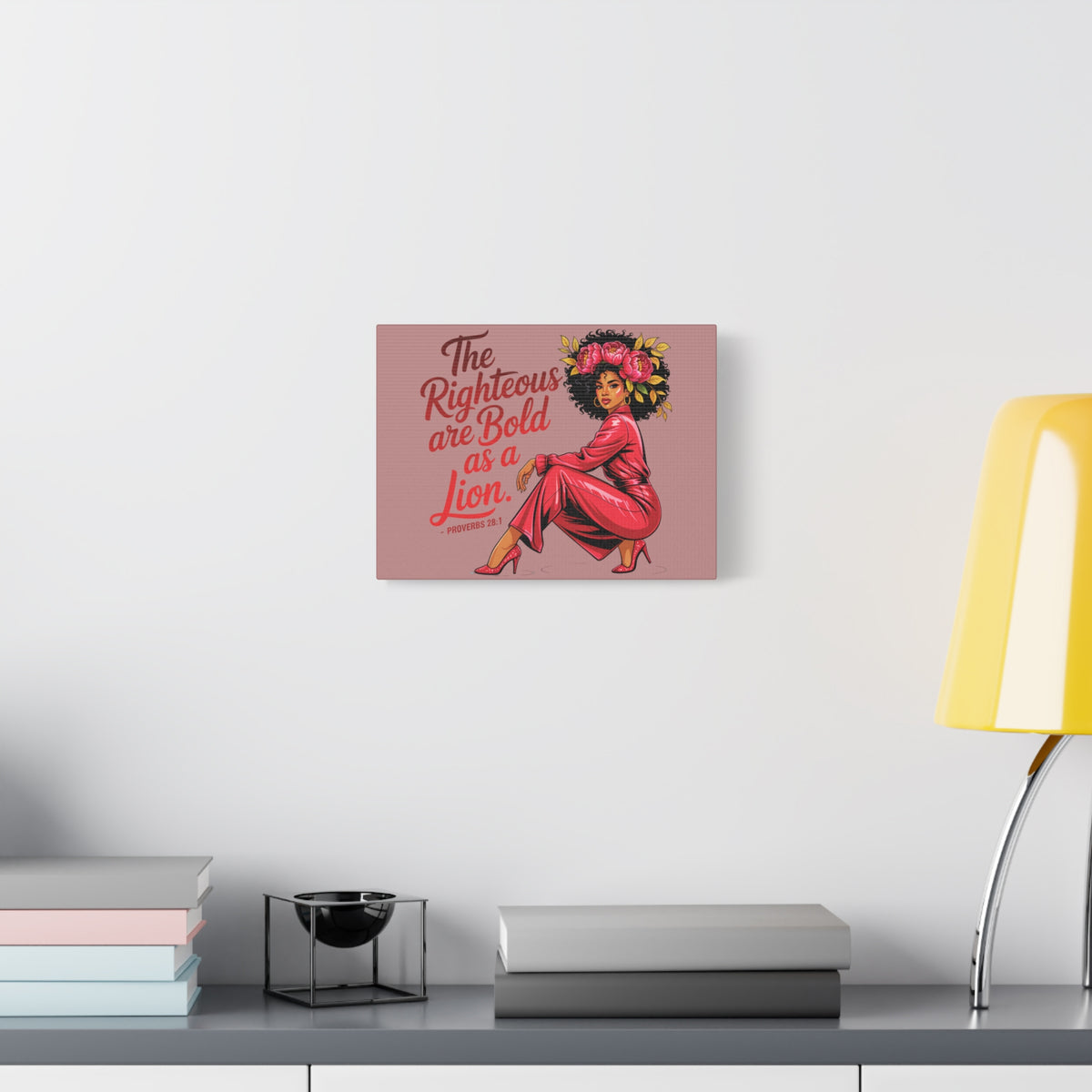 Canvas Wall Art – The Righteous Are Bold as a Lion Proverbs 28:1