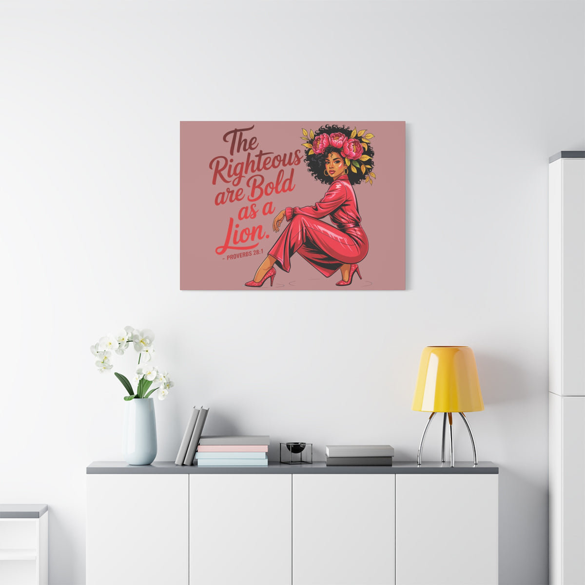 Canvas Wall Art – The Righteous Are Bold as a Lion Proverbs 28:1