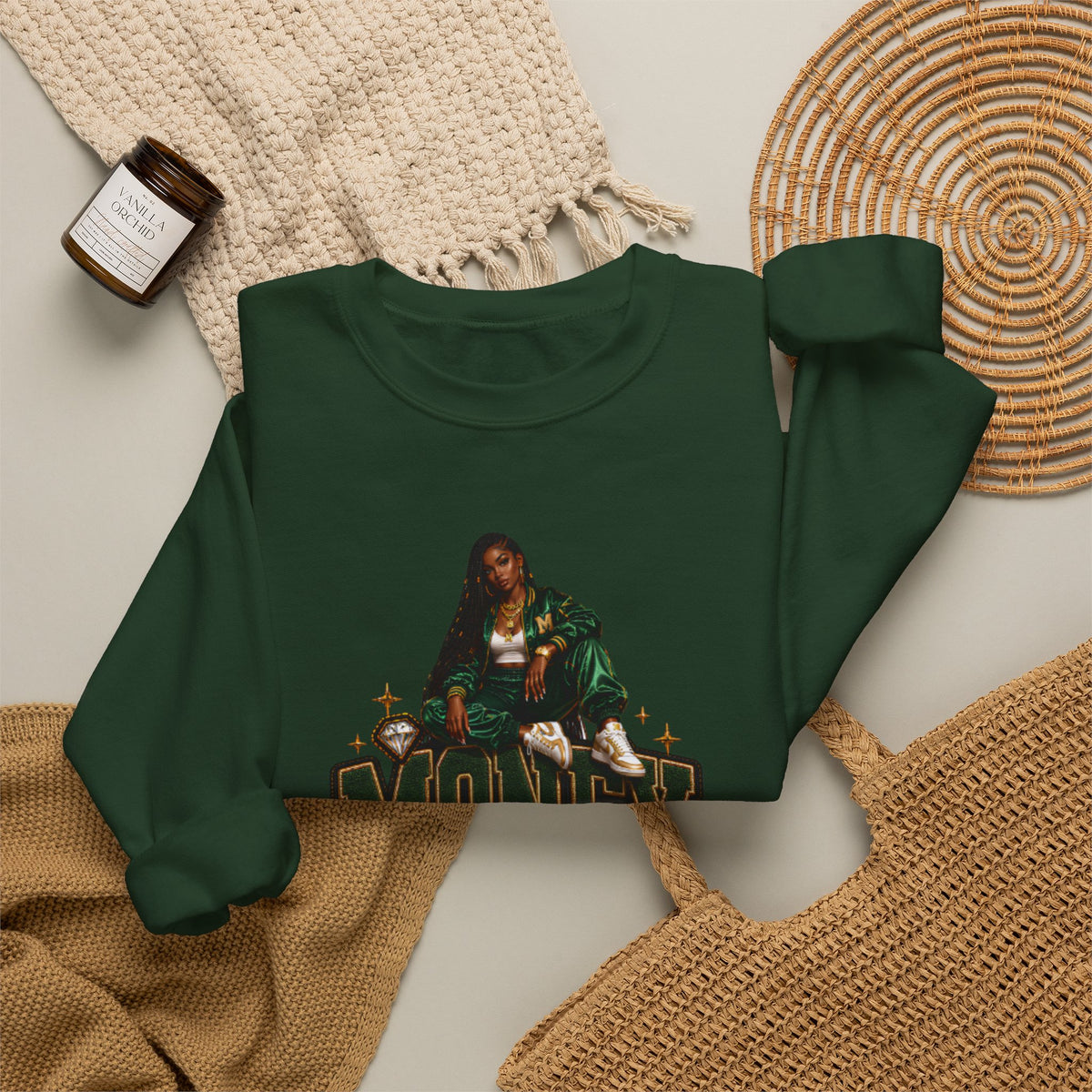 Money Made graphic Crewneck Sweatshirt | Urban Hustle streetwear