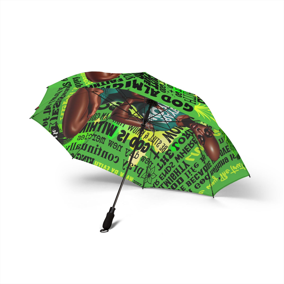 Prayer Works umbrella | Foldable rain umbrella with inspirational typography