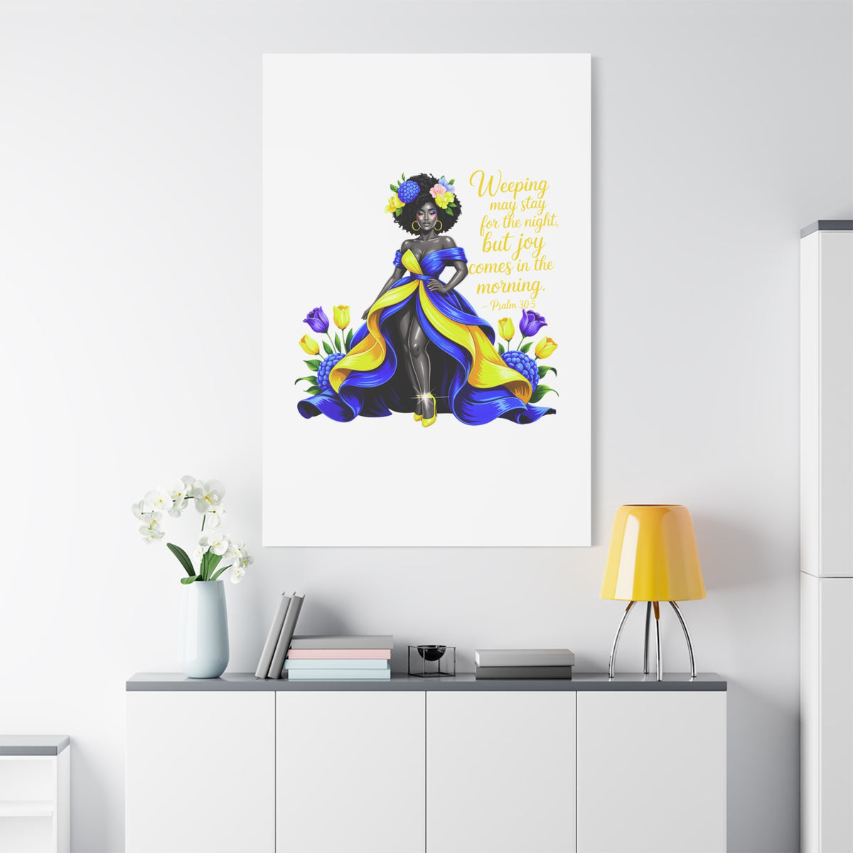 Joy Comes in the Morning Psalm 30:5 Canvas