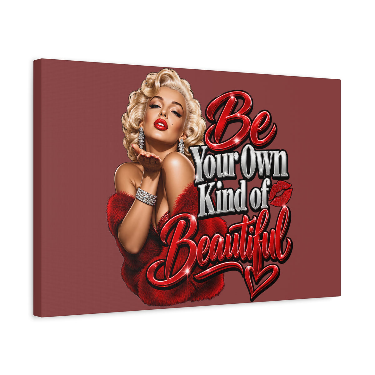 Be Your Own Kind of Beautiful Marilyn Monroe Canvas Wall Art