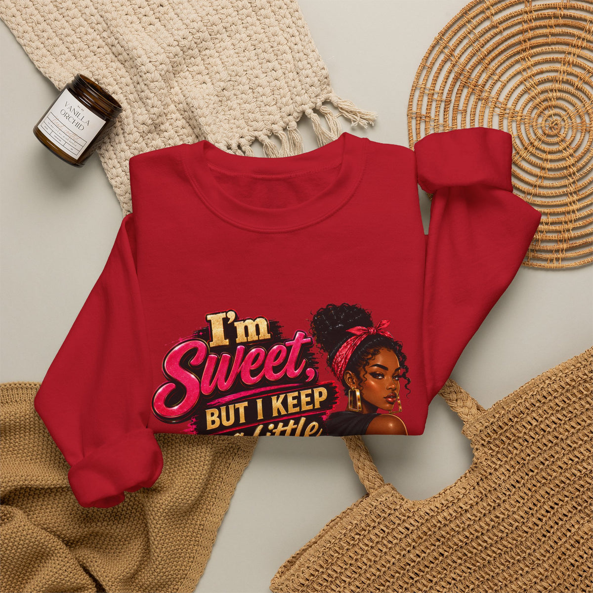 I'm Sweet But I Keep a Little Spice on Standby Sweatshirt | Sassy Phrase Crewneck